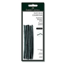 FABER-CASTELL 輝柏 繪畫用炭筆 3-6mm 20入, 黑色的, 1個