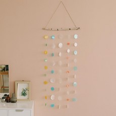 아스파시아 나크레 오색찬란 자개 발 인테리어 가랜드, 5컬러믹스