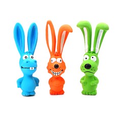 TTPet 乳膠長條兔子啾啾玩具, 隨機出貨, 3個