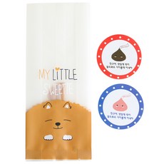 황씨네도시락 멍이M봉투 100p + 초콜릿 스티커 친구야 맛있게 먹어 100p, 1세트