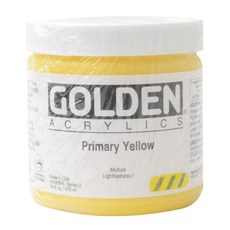 Golden 高登 壓克力顏料 S2 1530 PrimaryYellow, 473ml, 1色