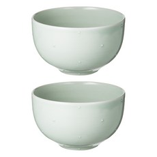 藍白陶瓷碗, 單色, 2件