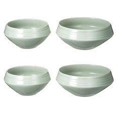 經典陶瓷碗組, 單色, 飯碗 2入+大碗 2入