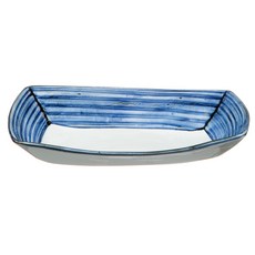 심스 심지수 비정형 직사각샐러드 볼, 블루, 1개