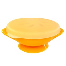 AGAFURA 矽膠防傾倒碗+蓋子, 橘色, 1組