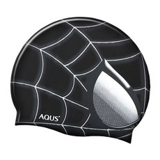 AQUS 矽膠蜘蛛人泳帽 AC1321, 黑色
