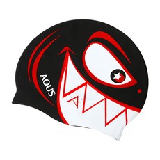 AQUS 矽膠泳帽 Monster AC0853, BLK