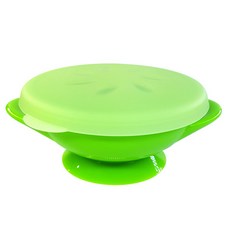 AGAFURA 矽膠防傾倒碗+蓋子, 綠色, 1組