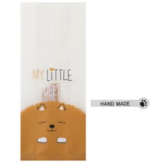 황씨네도시락 멍이M봉투 100p + 발바닥 핸드 메이드 화이트 스티커 100p, 1세트