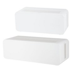 니코트 ZAKKA 전선 정리박스 2종 세트 화이트, 1세트