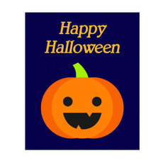 도나앤데코 러블리 할로윈 happy halloween 펌킨 사각 스티커, 혼합 색상, 60개입