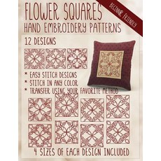 Flower Squares Hand Embroidery Patterns Paperback, Createspace Independent Publishing Platform