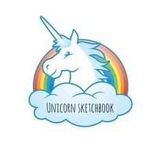 Unicorn Sketchbook - Unicorn in the Rainbow Clouds: 8.5" X 11 " Personalized Sketchbook 100 Pages, Createspace Independent Publishing Platform