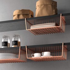 metaltex 袋鼠架下收納籃, 銅色, 1個