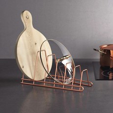 metaltex 扇形托盤鍋蓋收納架, 銅, 1個