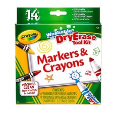 Crayola 繪兒樂 白板用蠟筆+彩色馬克筆, 1組