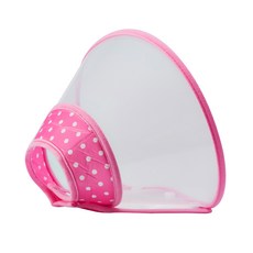 알럽펫 반려동물 상처 방지 투명 토트 넥카라, 로즈레드, 1개