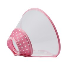 알럽펫 반려동물 상처 방지 투명 토트 넥카라, 핑크, 1개