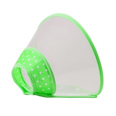 알럽펫 반려동물 상처 방지 투명 토트 넥카라, 그린, 1개