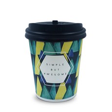 투고팩 어썸 종이컵 300ml x 50p + 개폐형뚜껑 50p, 1세트