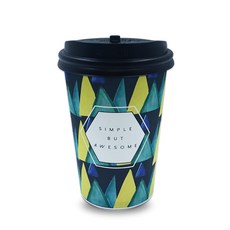투고팩 어썸 종이컵 380ml x 50p + 개폐형뚜껑 50p, 1세트