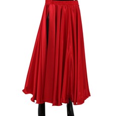 肚皮舞緞面裙 BDS-7002, 紅色