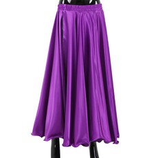 肚皮舞緞面裙 BDS-7002, 深紫色