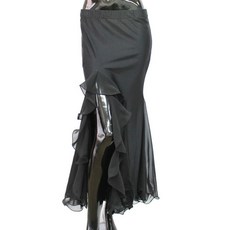 肚皮舞兩用開叉美人魚裙 BDS-6501, 黑色的