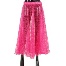 TheNanum 肚皮舞蕾絲裙 BDS-6801, 深粉色