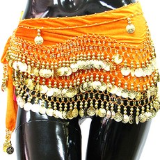 3단 벨벳 힙스카프 밸리댄스복 BDSP-1001