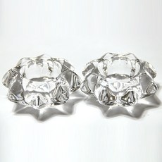 河綠色閃閃發光的玻璃茶燈燭台 2p, 單色