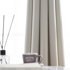 Cocoa Jit Cafe Berry星星樣式遮光窗簾, 象牙白