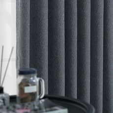 Cocoa Jit厚實的針織風窗簾, 灰色