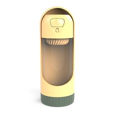 까망코 간편한 반자동 강아지 식수기 300ml, 1개, 옐로우