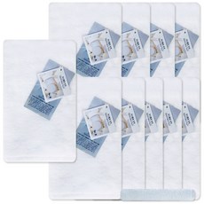 Songwol 松月 棉花糖柔軟擦手巾 白色 10入+素色洗臉巾 天空藍, 混色, 1組