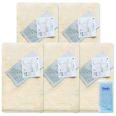 송월타월 마쉬멜로 핸드타월 베이지 5p + 프레시목욕타월 하늘, 혼합 색상, 1세트