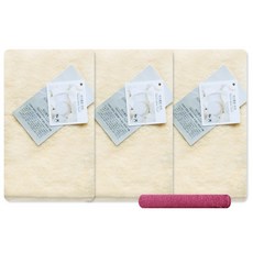 Songwol 松月 棉花糖柔軟擦手巾 米色 3入+素色毛巾 隨機出貨, 混色, 1組