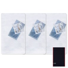 Songwol 松月 棉花糖柔軟擦手巾 白色 3入+搓澡巾 黑色, 混色, 1組