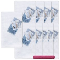 Songwol 松月 棉花糖柔軟擦手巾 白色 10入+素色毛巾 隨機出貨, 混色, 1組