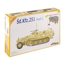 DRAGON DRAGON 1/35 Sd.Kfz.251 Ausf.C+德國步兵在行動1941-42模型組 塑膠模型坦克車, 1套