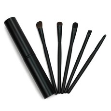 DM 알럽뷰 휴대용 메이크업 브러쉬 5종 세트, 블랙, 1개