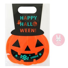 황씨네도시락 할로윈 호박 모자 쿠키비닐백 100p + 스티커 토끼 친구야 맛있게 먹어 100p, 1세트