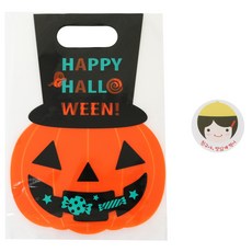 황씨네도시락 호박 모자 쿠키비닐백 100p + 스티커 노랑모자 걸 100p, 1세트