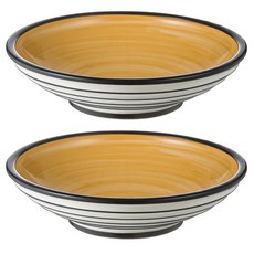 신창희그릇 도요 골판 셀러드볼, 노랑, 2개입