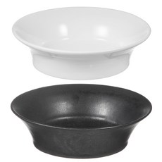 이창화갤러리 나팔볼 2호 2p, 백자, 흑유, 1세트