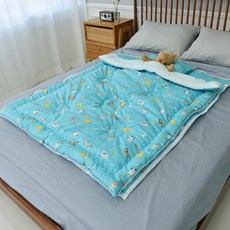 兒童動物印花棉質枕墊被3件組, B款