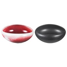 이창화갤러리 물레 타원볼 2호 2p, 진사, 흑유, 1세트