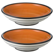 신창희그릇 도요 골판 셀러드볼, 주황, 2개입