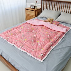 兒童動物印花棉質枕墊被3件組, Type A