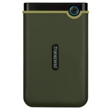 Transcend 創見 超薄外置硬盤一鍵備份 StoreJet 25M3G, 1024GB, 軍綠色
